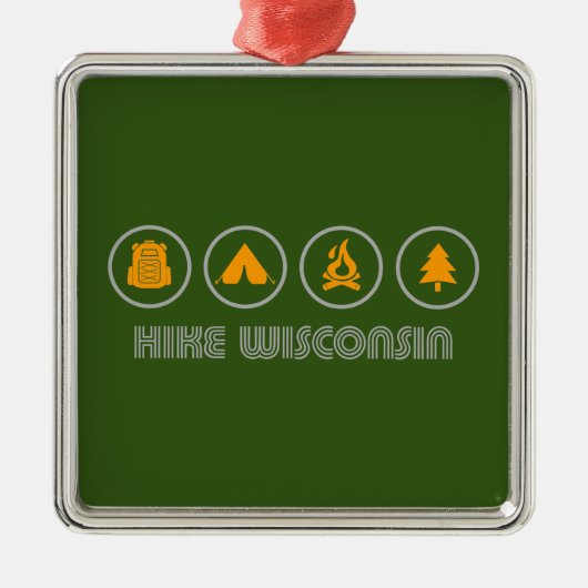Hike Wisconsin Metalen Ornament (Voorkant)