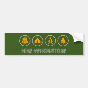 Hike Yellowstone Bumpersticker