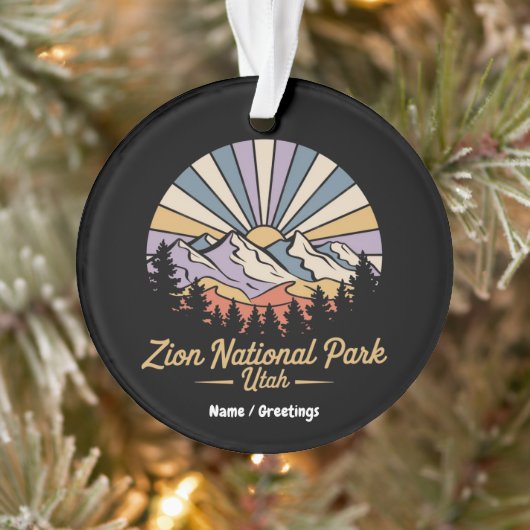 Hike Zion National Park Utah Ontdek Schilderachtig Ornament (Boom)