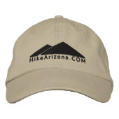 HikeArizona.COM - Black Embroided Baseball Pet (Voorkant)