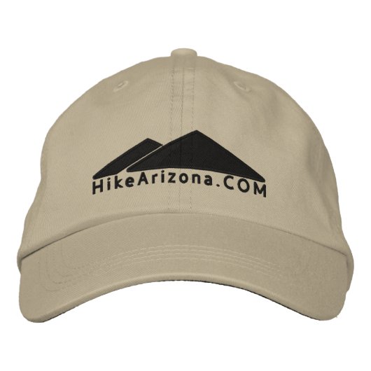 HikeArizona.COM - Black Embroided Baseball Pet (Voorkant)