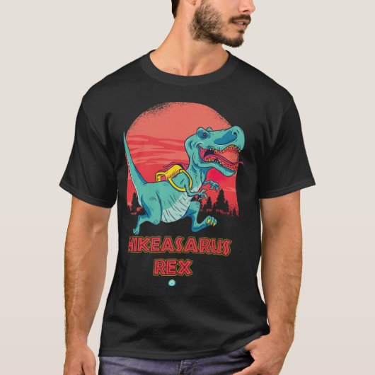 Hikeasaurus Re _ Tyrannosaurus Re Wandelcadeau T-shirt (Voorkant)