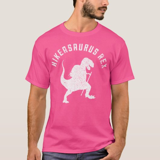 Hikeasaurus Rex Funny Dinosaur T Rex Hiking T-shirt (Voorkant)
