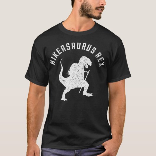 Hikeasaurus Rex Funny Dinosaur T Rex Hiking T-shirt (Voorkant)