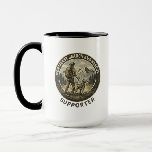 Hiker and Labrador Retriever Search and Rescue Mug Mok (Links)