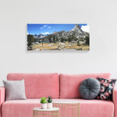 Hiker bij Rae Lakes onder Fin Dome- John Muir Trai Canvas Afdruk (Insitu (Woonkamer))