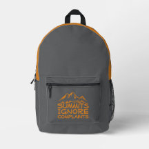 Hiker camping humor gray orange