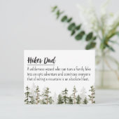 Hiker Dad bewerkbare definitie citaat Vaders Dag Briefkaart (Staand voorkant)