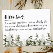 Hiker Dad bewerkbare definitie citaat Vaders Dag Briefkaart
