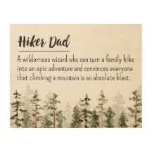 Hiker Dad bewerkbare definitie citaat Vaders Dag
