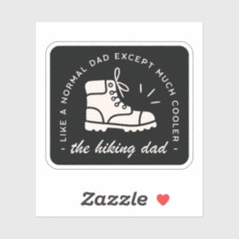 Hiker dad funny hiking father sticker