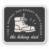 Hiker dad funny hiking father sticker (Voorkant)