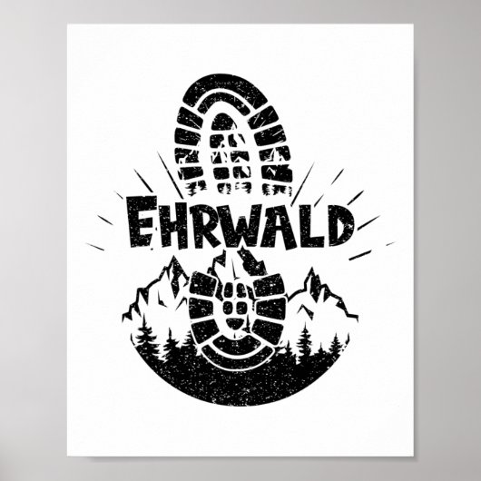 Hiker Ehrwald Tyrol Austria Vacation Poster (Voorkant)