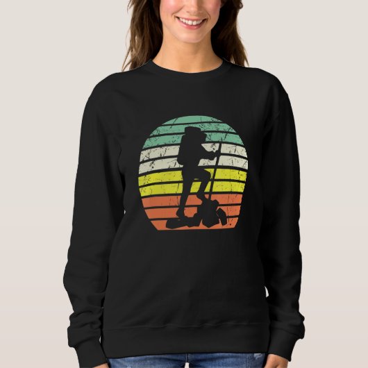 Hiker Explorer verrijkt retro Sunset Trui (Voorkant)