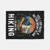 Hiker Funny Retirement Plan - Plan On Hiking  Fleece Deken (Voorkant (Horizontaal))