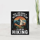 Hiker Funny Retirement Plan - Plan On Hiking Kaart (Voorkant)