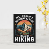 Hiker Funny Retirement Plan - Plan On Hiking  Kaart (Gele Bloem)
