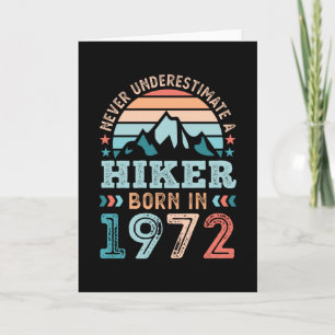 Hiker, geboren in 1972 50ste verjaardag van de opt kaart