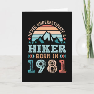 Hiker, geboren in 1981 40e verjaardag van de Hikin Kaart