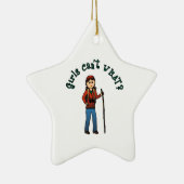Hiker Girl Keramisch Ornament (Rechts)