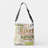 Hiker Hiking Word Cloud Cross Body Bag Crossbody Tas (Achterkant)