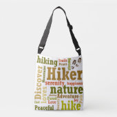 Hiker Hiking Word Cloud Cross Body Bag Crossbody Tas (Voorkant)