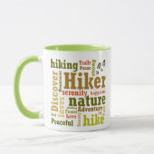 Hiker Hiking Word Cloud Mok (Links)