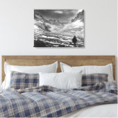 Hiker in de Aconcagua-vallei in Chili Photograp Canvas Afdruk (Insitu (Slaapkamer))