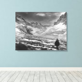 Hiker in de Aconcagua-vallei in Chili Photograp Canvas Afdruk (Insitu (Houten vloer))