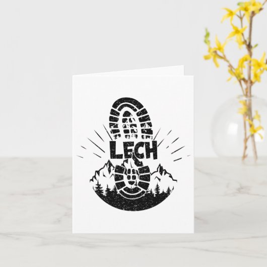 Hiker Lech Vorarlberg Austria Vacation Kaart (Gele Bloem)