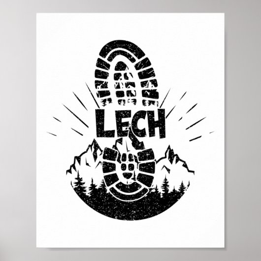 Hiker Lech Vorarlberg Austria Vacation Poster (Voorkant)