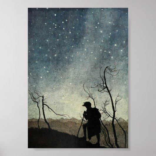 Hiker met de sterren - Rackham Poster (Voorkant)