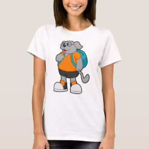 Hiker met rugzak t-shirt