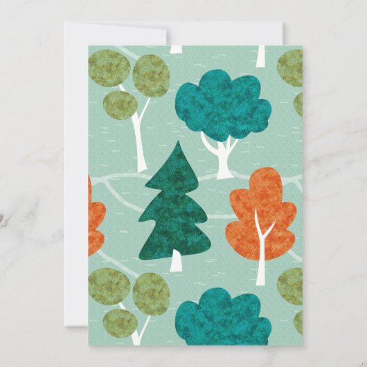 Hiker Natuur Society Earth Day Trees Pattern Kaart (Achterkant)