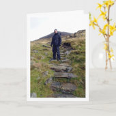 Hiker op Mount Snowdon Kaart (Gele Bloem)