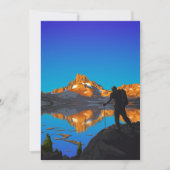 Hiker over het hoofd zien banner Peak - John Muir  Feestdagenkaart (Voorkant)