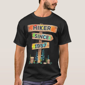 Hiker sinds 1957: Liefde Hike Hiking Birthday T-shirt