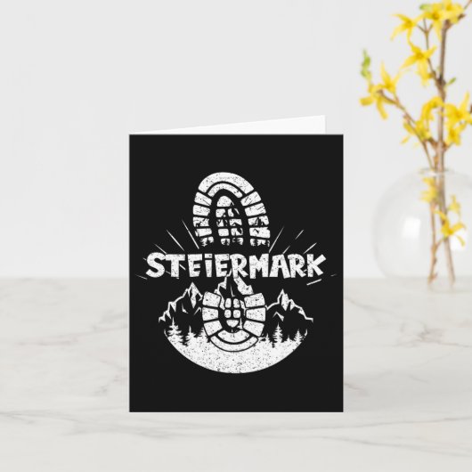 Hiker Steiermark Austria Hiking Vacation Kaart (Gele Bloem)