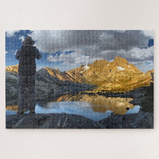 Hiker Uitzicht Garnet Lake Sunrise 2 - JMT Legpuzzel (Horizontaal)