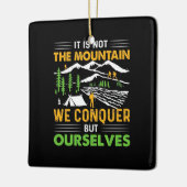 Hiker we veroveren maar onszelf keramisch ornament (Links)