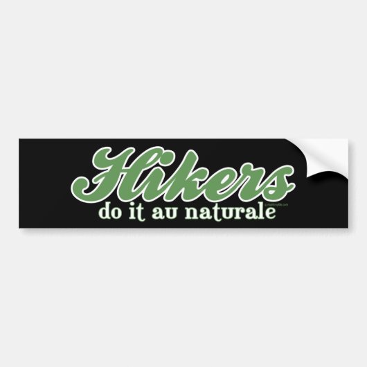 Hikers doen het in Naturale Bumpersticker (Voorkant)