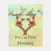 Hikers Fleece Blanket met Mountains and Deer' Deken (Voorkant)