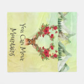 Hikers Fleece Blanket met Mountains and Deer' Deken (Voorkant (Horizontaal))