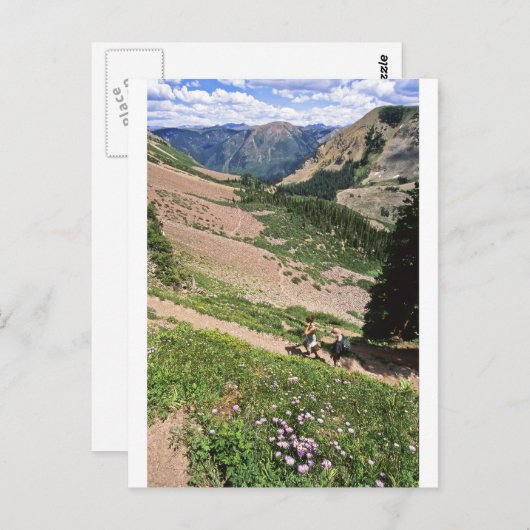 Hikers in Rockies Aspen CO Briefkaart (Voorkant / Achterkant)