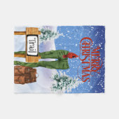 Hikers kerstfeest Fleece Blanket (Voorkant (Horizontaal))