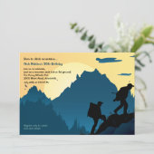 Hiker's ochtenduitnodiging kaart (Staand voorkant)