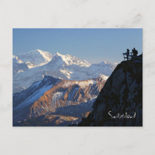 Hikers on Mount Pilatus in Lucerne Switzerland Briefkaart