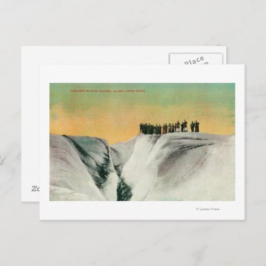 Hikers on Muir Glacier, AlaskaMuir Glacier, AK Briefkaart (Voorkant / Achterkant)