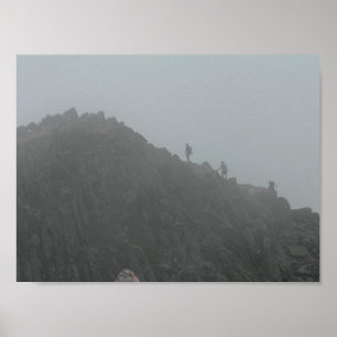 Hikers op de Rand Knife, Kathadin, Maine Poster