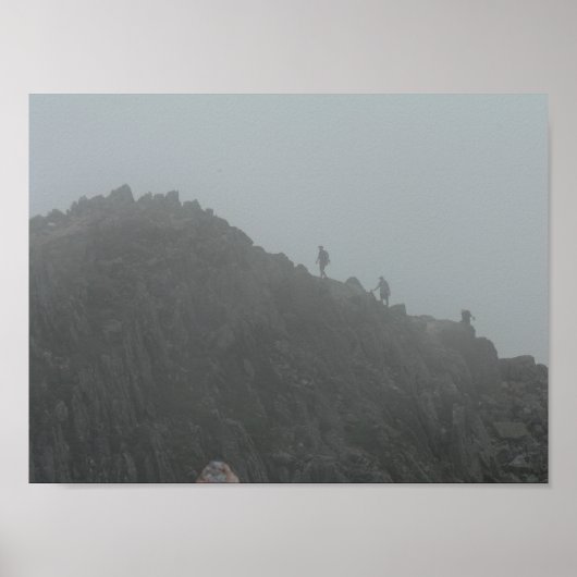 Hikers op de Rand Knife, Kathadin, Maine Poster (Voorkant)